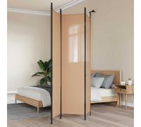 vidaXL Biombo de 3 Paneles Beige 150 x 220 cm Tela