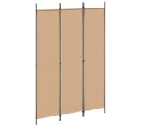 vidaXL Biombo de 3 paneles Beige 150 x 220 cm Tela con marco de hierro