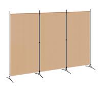 vidaXL Biombo de 3 Paneles Beige 260 x 180 cm Tela