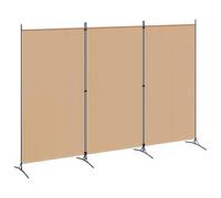 vidaXL Biombo de 3 Paneles Beige 260 x 180 cm Tela, Salón, Divisor Moderno Rectangular, partición Plegable, Pantalla para privacidad en Espacios compactos