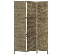 vidaXL Biombo divisor 3 paneles jacinto de agua marrón 116x160 cm