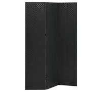 vidaXL Biombo divisor de 3 paneles acero negro 120x180 cm