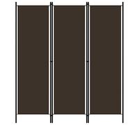 vidaXL Biombo Divisor de 3 Paneles Plegable - Separador Habitación Marrón 150x180 cm