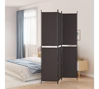 vidaXL Biombo divisor de 3 paneles de tela marrón 150x220 cm