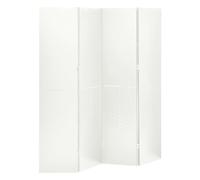 vidaXL Biombo divisor de 4 paneles acero blanco 160x180 cm