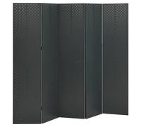 vidaXL Biombo divisor de 5 paneles acero antracita 200x180 cm