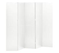 vidaXL Biombo divisor de 5 paneles acero blanco 200x180 cm