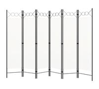 vidaXL Biombo Divisor de 6 Paneles Blanco 240x180 cm