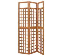 vidaXL Biombo/Enrejado de 3 Paneles Madera Maciza Abeto 121x180,5 cm