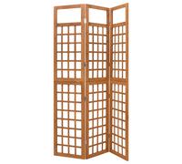 vidaXL Biombo/Enrejado de 3 paneles madera maciza abeto 121x180,5 cm
