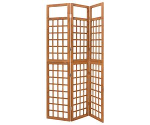 vidaXL Biombo/Enrejado de 3 paneles madera maciza abeto 121x180,5 cm