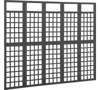 vidaXL Biombo/Panel divisor de ambientes, 5 paneles, madera maciza de abeto, color , 201,5 x 180 cm