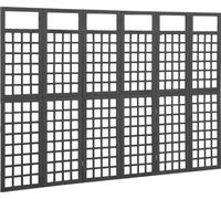 vidaXL Biombo/Panel divisor de ambientes, 6 paneles, madera maciza de abeto, color , 242,5 x 180 cm