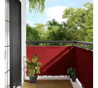 vidaXL Biombo para balcón rojo, 90x800 cm, 100% poliéster Oxford