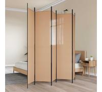 vidaXL Biombos de 5 Paneles Beige 250 x 220 cm Tela