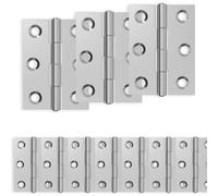 vidaXL Bisagra 48 uds. 44 x 31 x 5 mm Plateado Acero