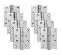 vidaXL Bisagra 8 uds. 100 x 78 x 13 mm Plateado Acero