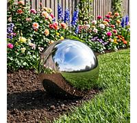 vidaXL Bola de espejo Ø 20 cm Plateado Acero Inoxidable 201