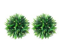 vidaXL Bolas de boj artificial con luces LED 2 unidades 20 cm