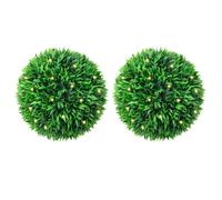 vidaXL Bolas de boj artificial con luces LED 2 unidades 47 cm