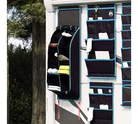 vidaXL Bolsa de almacenamiento Negro y azul 140 x 43 cm oxford
