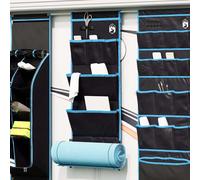 vidaXL Bolsa de almacenamiento Negro y azul 91 x 47,5 cm oxford