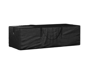 vidaXL Bolsa para cojines de jardín polietileno negro 135x40x55 cm