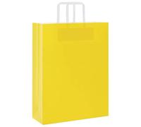 vidaXL Bolsas de Papel con Asas 50 uds Amarillas 32x12x42 cm