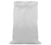 vidaXL Bolsas de tela tejida, 100 unidades, color blanco, 65 x 105 cm, material: polipropileno (PP)