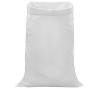 vidaXL Bolsas tejidas, 50 unidades, color blanco, 100 x 150 cm, PP, modernas, resistentes a la intemperie, bolsas tejidas para almacenamiento al aire libre, útiles accesorios de jardín, soluciones