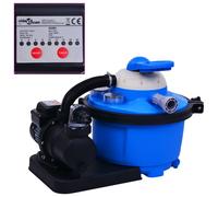 vidaXL Bomba filtro de arena con temporizador 450 W 25 L