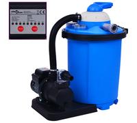 vidaXL Bomba filtro de arena con temporizador 550 W 50 L