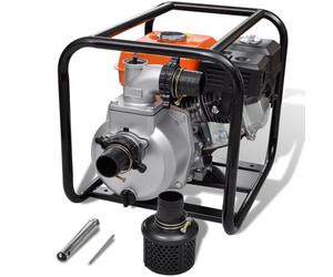 vidaXL Bomba para Sacar Agua con Motor de Gasolina Metal Naranja Negro Dimensiones 50 mm, 80 mm