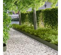 vidaXL Borde de Césped 10 pcs 103 x 20 cm metal Verde oliva