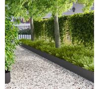vidaXL Borde de Césped 20 pcs 103 x 25 cm metal Negro