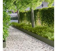vidaXL Borde de Césped 20 pcs 103 x 25 cm metal Verde oliva