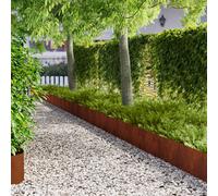 vidaXL Borde de Césped 20 pcs 103 x 30 cm metal Oxidado