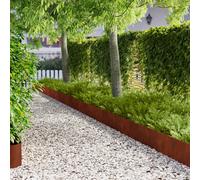 vidaXL Borde de Césped 30 pcs 100 x 18 cm Acero Oxidado