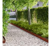 vidaXL Borde de Césped 50 pcs 103 x 15 cm metal Oxidado