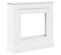 vidaXL Borde de Chimenea Madera de ingeniería Blanco 90x30x90 cm