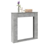 vidaXL Borde de chimenea madera de ingeniería Gris hormigón 100x20x100 cm