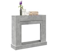 vidaXL Borde de chimenea madera ingeniería gris hormigón 100x30x87,5 cm