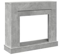 vidaXL Borde de chimenea madera ingeniería gris hormigón 100x30x87,5 cm