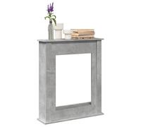 vidaXL Borde de chimenea madera ingeniería gris hormigón 75x20x87,5 cm