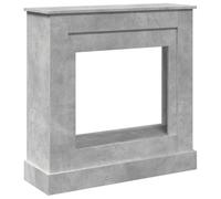 vidaXL Borde de chimenea Madera de ingeniería Gris hormigón 90x30x90 cm