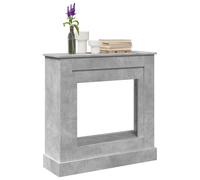 vidaXL Borde de chimenea Madera de ingeniería Gris hormigón 90x30x90 cm