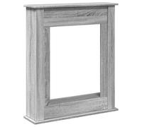 vidaXL Borde de chimenea madera de ingeniería Gris Sonoma 75x20x87,5 cm