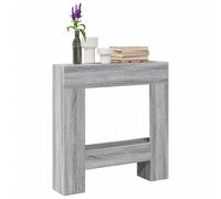 vidaXL Borde de chimenea repisa envolvente — madera ingeniería, gris Sonoma, 81x18x82 cm