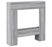 vidaXL Borde de Chimenea Madera ingeniería Gris Sonoma 81x18x82 cm, Envolvente de Chimenea, repisa de Chimenea, repisa de Chimenea