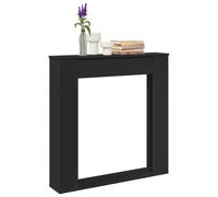 vidaXL Repisa de chimenea madera de ingeniería negro 100x20x100 cm